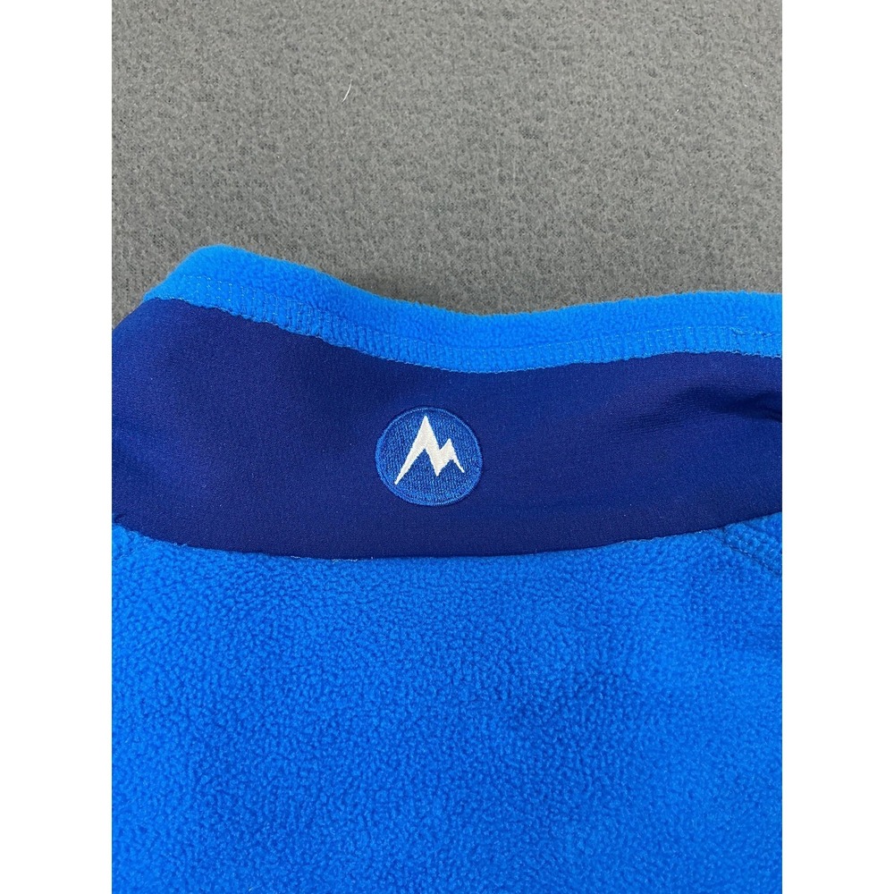 Marmot Jacket Mens XL Blue Polartec Fleece Full Zip Drawcord Hem Pockets Outdoor - Picture 11 of 12